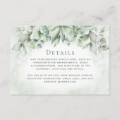 Carte D'accompagnement Elegant Eucalyptus Feuilles Monogramme Détails du (Devant)