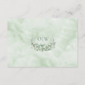 Carte D'accompagnement Elegant Eucalyptus Feuilles Monogramme Détails du (Dos)