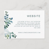 Elégant eucalyptus & fleurs blanches QR Code site