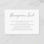 Carte D'accompagnement Elégant Eucalyptus Green Gold Honeymoon Fund (Devant)