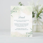 Carte D'accompagnement Elégant Eucalyptus Greenery Détails du Mariage (Debout devant)