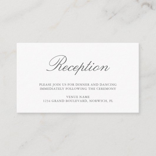 Carte D'accompagnement Elégant Eucalyptus Greenery Gold Mariage Réception (Devant)