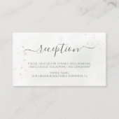 Carte D'accompagnement Elégant Eucalyptus Greenery Gold Mariage Réception (Devant)