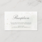 Carte D'accompagnement Elégant Eucalyptus Greenery Gold Mariage Réception (Devant)