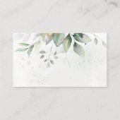 Carte D'accompagnement Elégant Eucalyptus Greenery Gold Mariage site Web (Dos)
