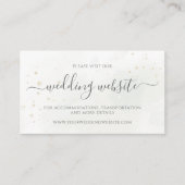 Carte D'accompagnement Elégant Eucalyptus Greenery Gold Mariage site Web (Devant)