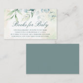 Carte D'accompagnement Elégant Eucalyptus Greenery Livres pour bébé (Devant / Derrière)