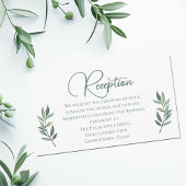 Carte D'accompagnement Elégant Eucalyptus Leaf Mariage Détails de la réce
