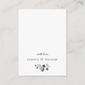 Carte D'accompagnement Elégant Eucalyptus Roses Blanches Afficher Encl Do (Dos)