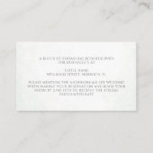 Carte D'accompagnement Elégant Eucalyptus Verdure Or Hébergements (Dos)