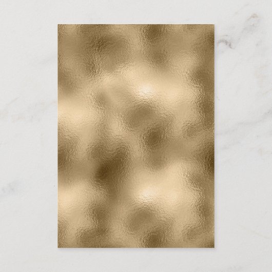 Carte D'accompagnement Elégant Faux Gold Parties scintillant et Foil Mari (Dos)