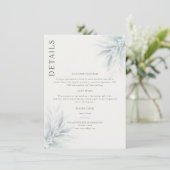 Carte D'accompagnement Élégant feuillage Détails modernes (Debout devant)