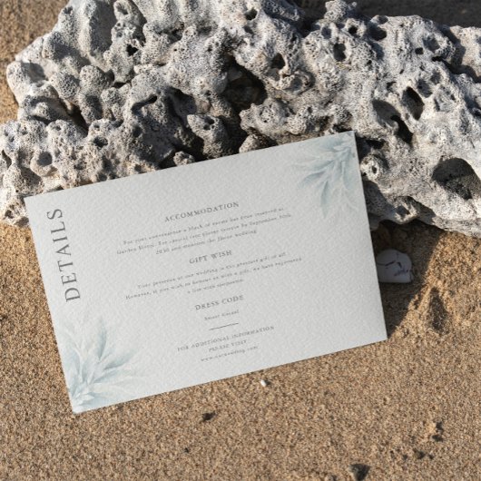 Carte D'accompagnement Élégant feuillage Détails modernes