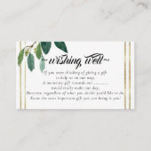 Carte D'accompagnement Elégant Feuilles d'or qui souhaitent bien pour Mar (Devant)