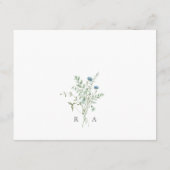 Carte D'accompagnement Elégant Fleur sauvage aquarelle Détails Mariage (Dos)