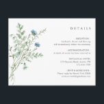 Carte D'accompagnement Elégant Fleur sauvage aquarelle Détails Mariage<br><div class="desc">Cette élégante carte de détails de mariage comporte des fleurs sauvages d'aquarelle peints à la main, disposés en bouquet, parfaits pour le printemps, l'été ou les mariages de automne. Pour une personnalisation plus avancée de cette conception, cliquez sur le BOUTON OUTIL DESIGN BLEU ci-dessus ! Des articles correspondants sont également...</div>