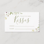 Carte D'accompagnement Elegant Fleur sauvage boho devine combien de baise (Devant)