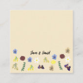 Carte D'accompagnement Élégant Fleur sauvage Boho Eggshell Mariage (Dos)