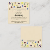 Carte D'accompagnement Élégant Fleur sauvage Boho Eggshell Mariage (Devant / Derrière)