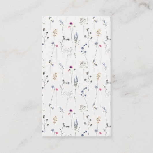 Carte D'accompagnement Élégant Fleur sauvage  Crest Mariage site Web (Dos)