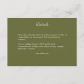 Carte D'accompagnement Elégant Fleur sauvage d'aquarelle violet Mariage (Devant)