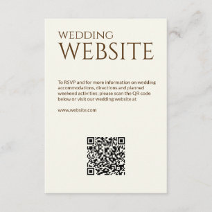 Carte D'accompagnement Élégant Fleur sauvage moderne Mariage off-White