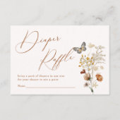 Carte D'accompagnement Élégant Fleur sauvage Papillon mouchard Raffle (Devant)