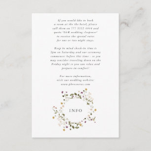 Carte D'accompagnement Élégant Fleur sauvage séché Pampas Mariage Floral