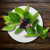 Carte D'accompagnement Elegant Floral Black Flower Photo Enclosure Card