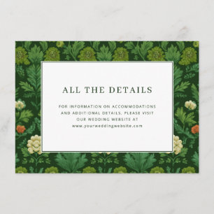 Carte D'accompagnement Élégant floral botanique vert