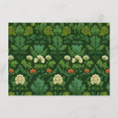 Carte D'accompagnement Élégant floral botanique vert (Dos)