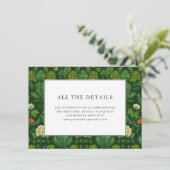 Carte D'accompagnement Élégant floral botanique vert (Debout devant)