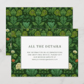 Carte D'accompagnement Élégant floral botanique vert (Devant / Derrière)