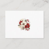 Carte D'accompagnement Élégant floral d'hiver de Noël (Dos)