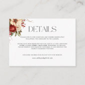 Carte D'accompagnement Élégant floral d'hiver de Noël (Devant)