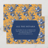 Carte D'accompagnement Élégant floral orange (Devant / Derrière)