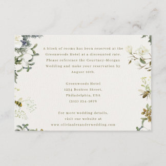 Carte D'accompagnement Elegant Floral Wedding Enclosure Card | Watercolor