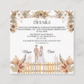 Carte D'accompagnement Elegant flower summer wedding (Devant)