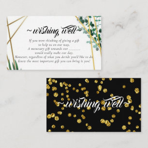 Carte D'accompagnement Elégant Foliage Wishing Well pour Mariage