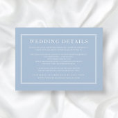 Carte D'accompagnement Élégant Formal Classic Powder Blue Détails Mariage