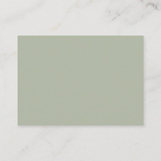 Carte D'accompagnement Elégant Formal Classic Sage Green Détails Mariage (Dos)