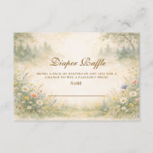 Carte D'accompagnement Elegant Garden Meadow Diapper Raffle (Devant)