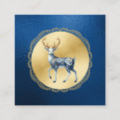 Carte D'accompagnement Elegant Gold and Blue Christmas Enclosure Note (Devant)