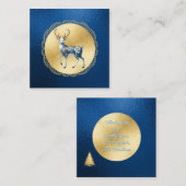 Carte D'accompagnement Elegant Gold and Blue Christmas Enclosure Note (Devant / Derrière)