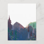 Carte D'accompagnement Elegant Gold Mountain Mariage Détails sur le clien (Dos)