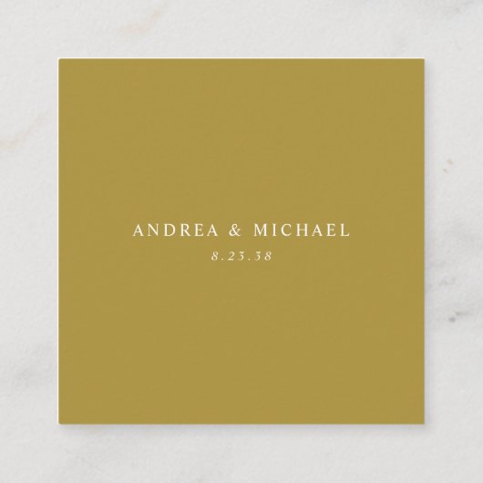 Carte D'accompagnement Elegant Gold QR Code Mariage site (Dos)