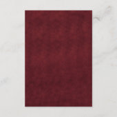 Carte D'accompagnement Elegant gothic halloween wedding (Dos)