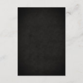 Carte D'accompagnement Elegant gothic halloween wedding (Dos)