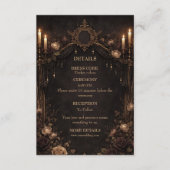 Carte D'accompagnement Elegant gothic halloween wedding (Devant)