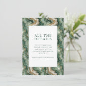 Carte D'accompagnement Elegant Green Marbled Waves (Debout devant)